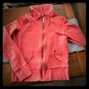 Victoria’s Secret Coral Hooded Sweatshirt w/bling